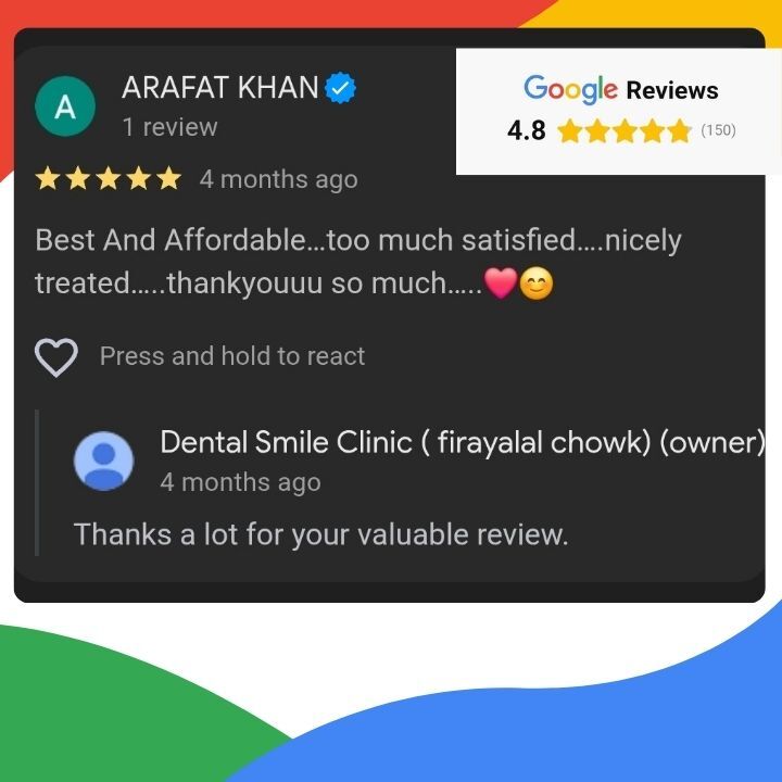 Arafat Khan dental clinic review