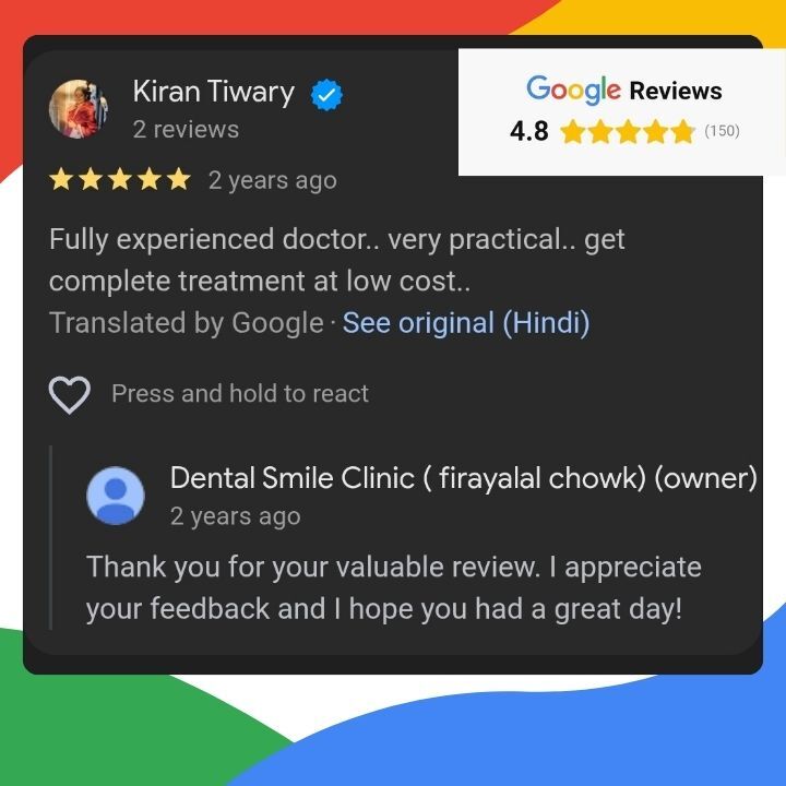 Kiran Tiwary dental clinic review