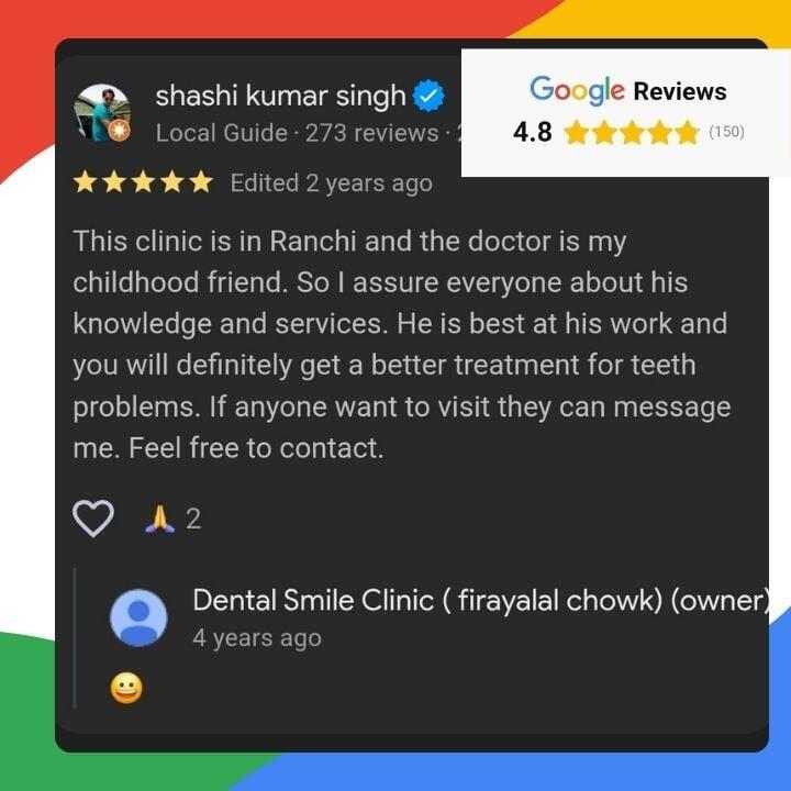 Shashi kumar singh dental clinic review